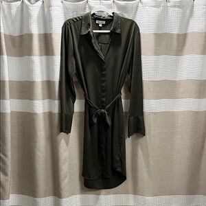 Hunter Green Shirt Dress